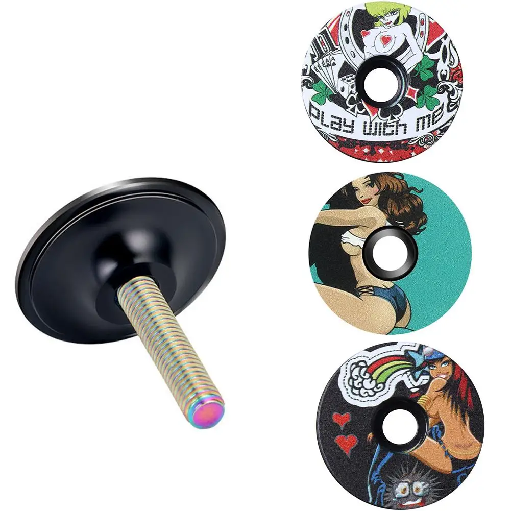 

Bicycle Handlebar Headset Top Cover Aluminum Alloy Front Fork Stem Top Caps Durable Personality Modified Bike Accessories