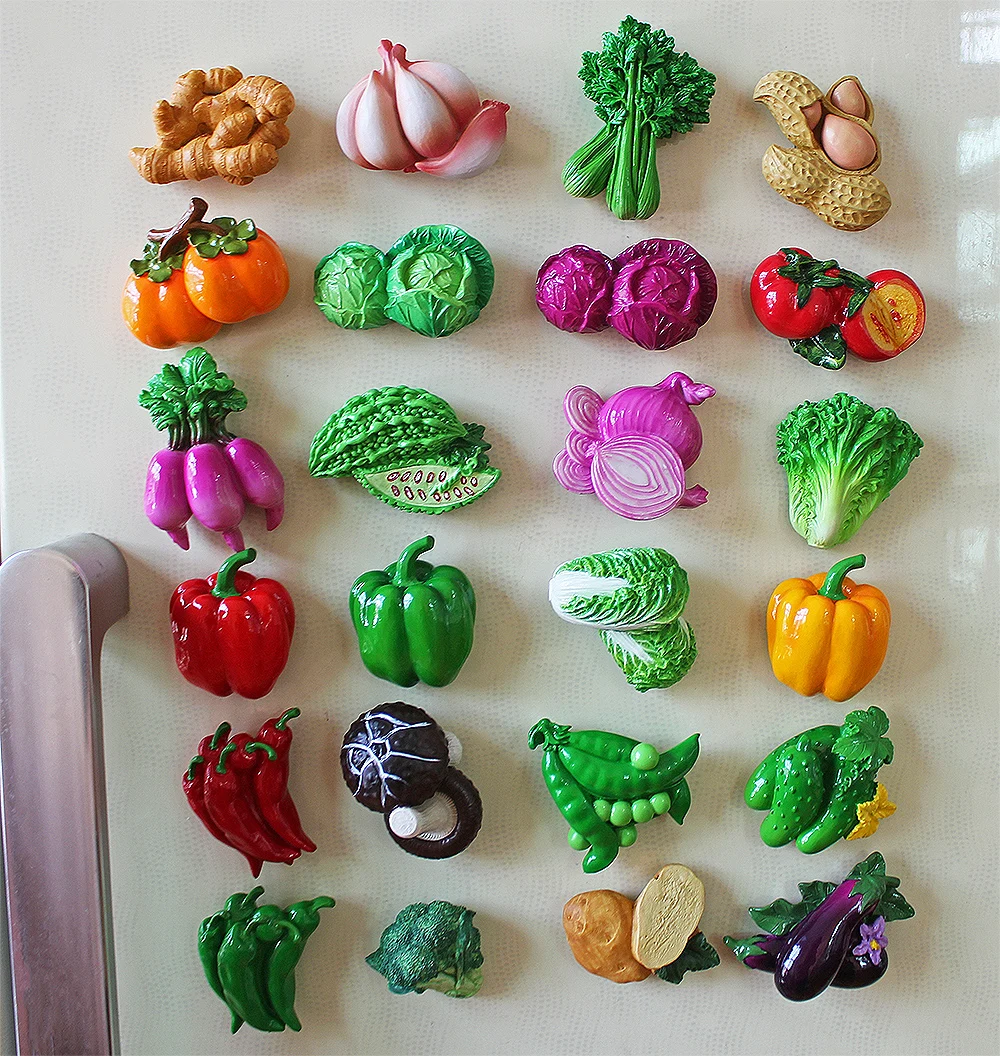 3D наклейка для домашнего украшение на холодильник сельдерей редис гриб