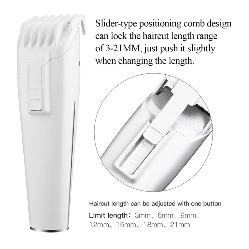 

CkeyiN Cordless Hair Clippers Low Noise Berad Trimmer For Men Portable Electric Multi-speed Adjustment USB Charging Hair Cutting