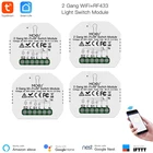 2-полосный Wi-Fi умный переключатель света релейный модуль умный дом Smart LifeTuya APP пульт дистанционного управления работа с Alexa Echo Google Home