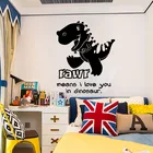 Динозавром из мультфильма Rawr означает люблю тебя стены Стикеры парк и мир Юрского периода Настенная Наклейка с животными детской комнаты виниловые обои Декор