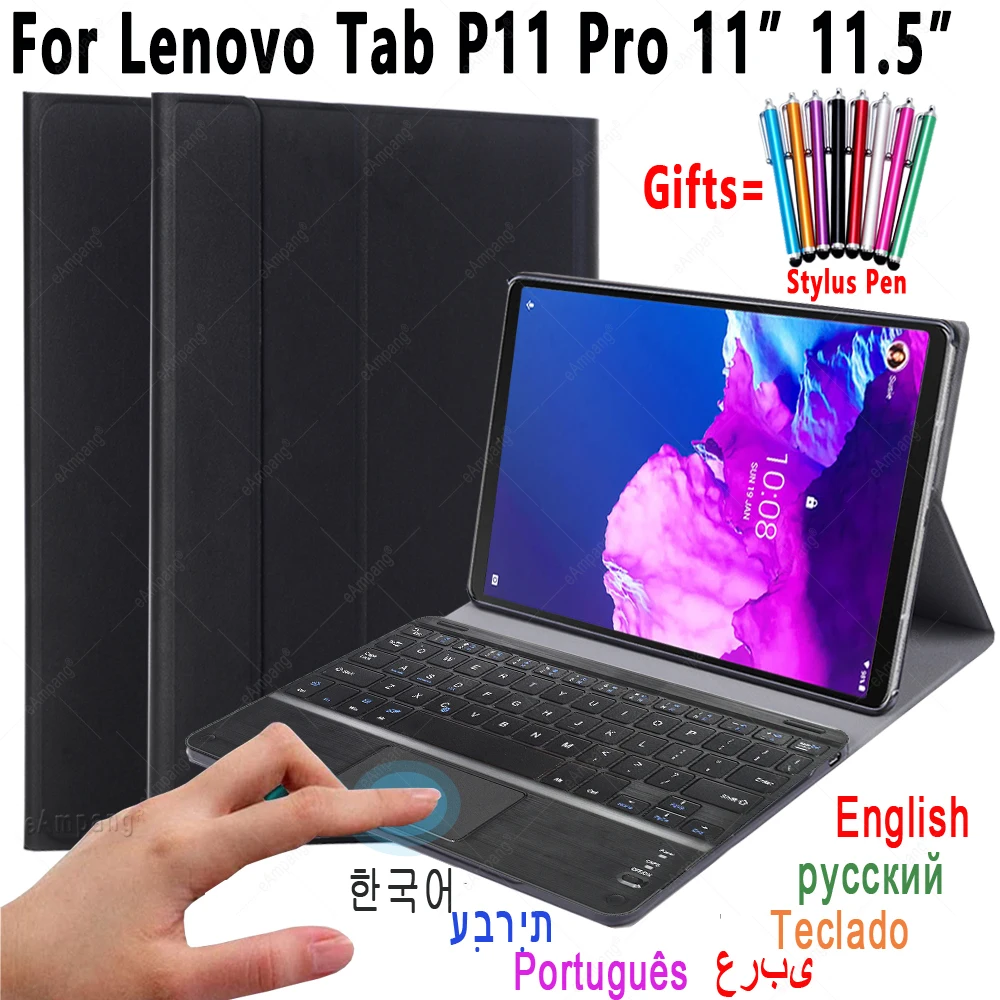 

Touchpad Keyboard Case For Lenovo Tab P11 Pro 11 11.5 Tab-J606F Tab-XJ706F Leather Tablet Case Trackpad Keyboard