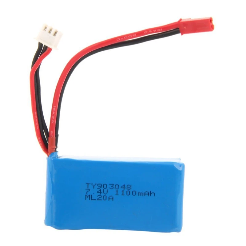 7.4V 1100mAh Li-Po Helicopter Battery for WLtoys A949 A959 A969 A979 V912 V913 V262 L959 T23 T55 F45 Spare Part Rrpalcement Blue |