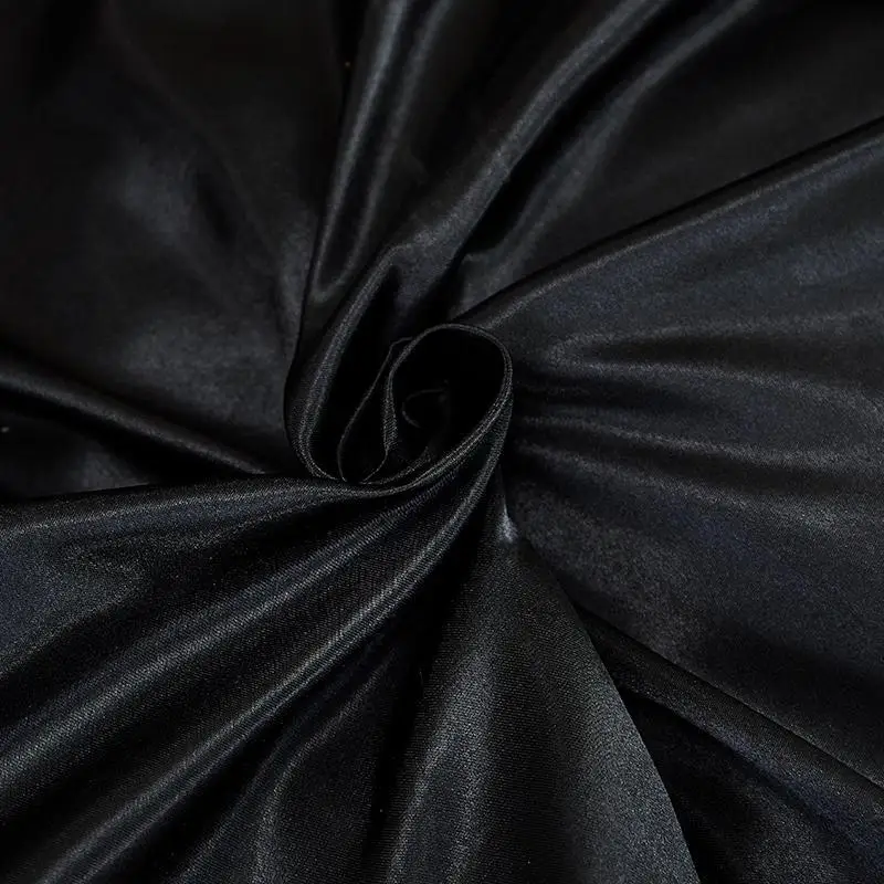 

J Solid black 100% pure satin silk bedding set,Home Textile King size bed set,bedclothes,duvet cover flat sheet pillowcases