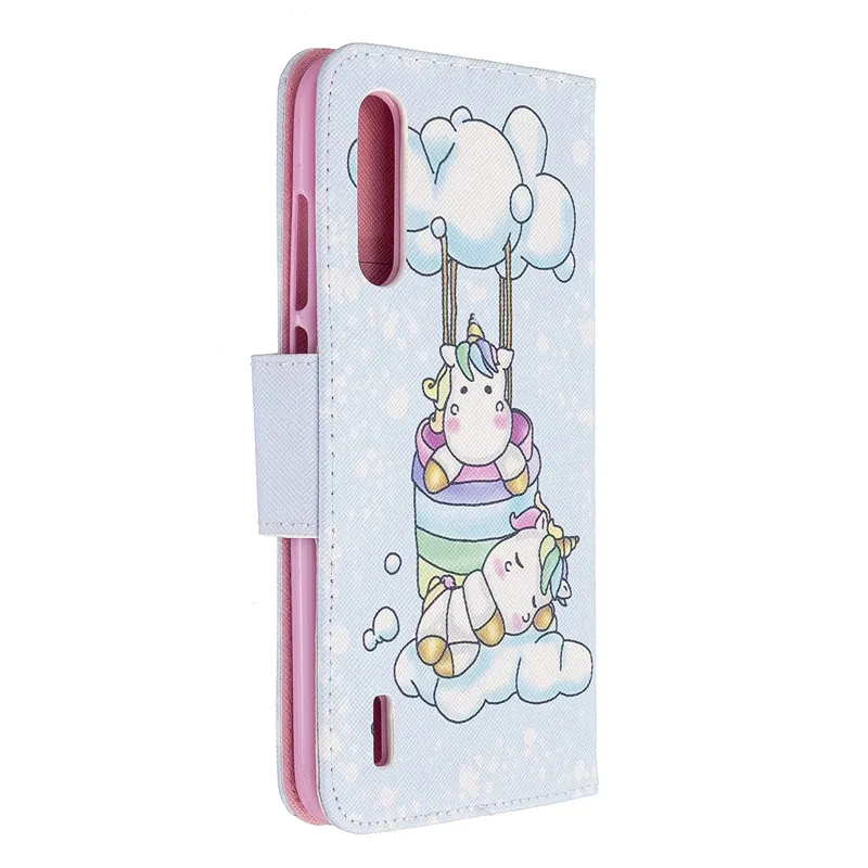 Кожаный чехол книжка с откидной крышкой для Xiaomi Mi A3 кошелек единорогом 10 Ultra Note Pro 9
