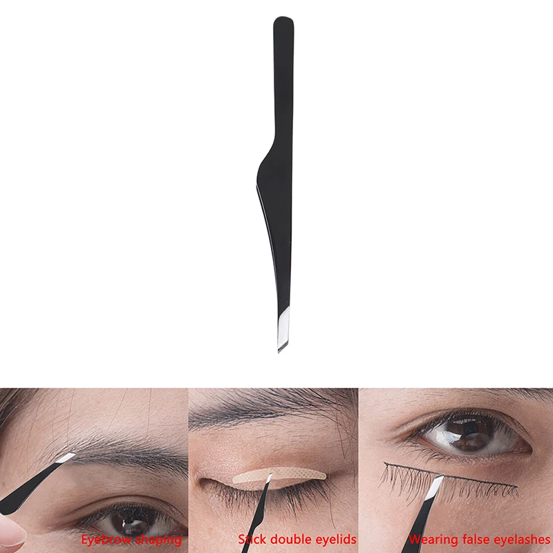 

Eyelash Tweezers Steel Slant Eyebrow Tweezer Plucking Grafting False Eyelashes