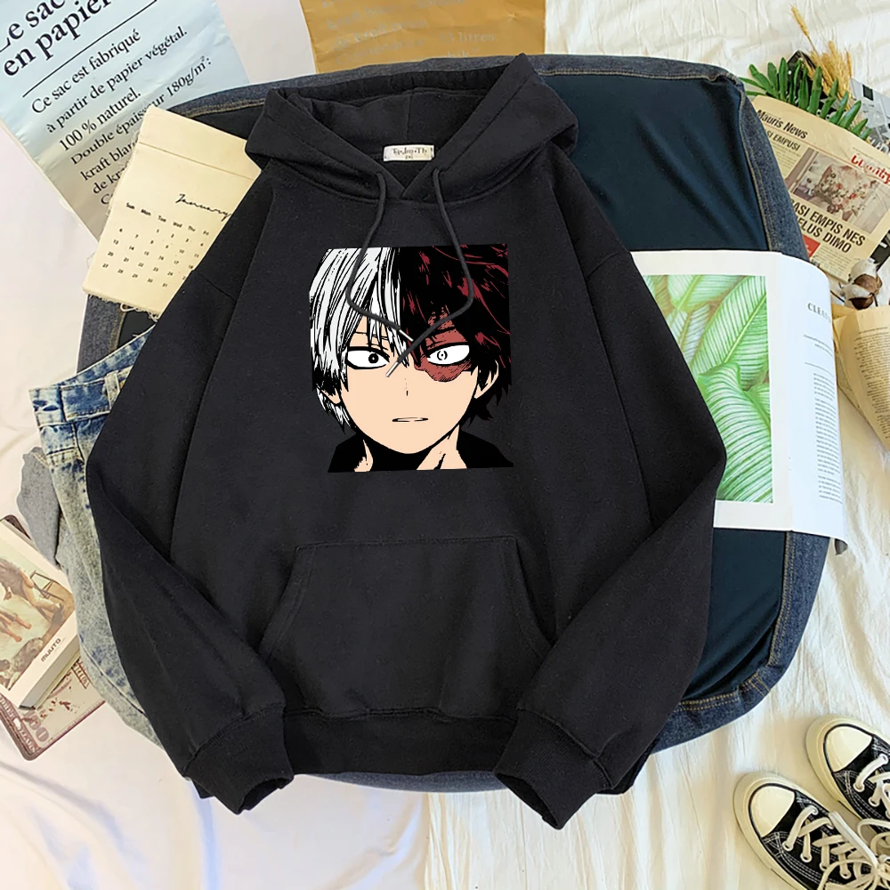 

My Hero Academia Shoto Todoroki Anime Men Hoody Creativity Pocket Hoodies Casual Pullover Sweatshirt Hip Hop Pocket Clothes Man