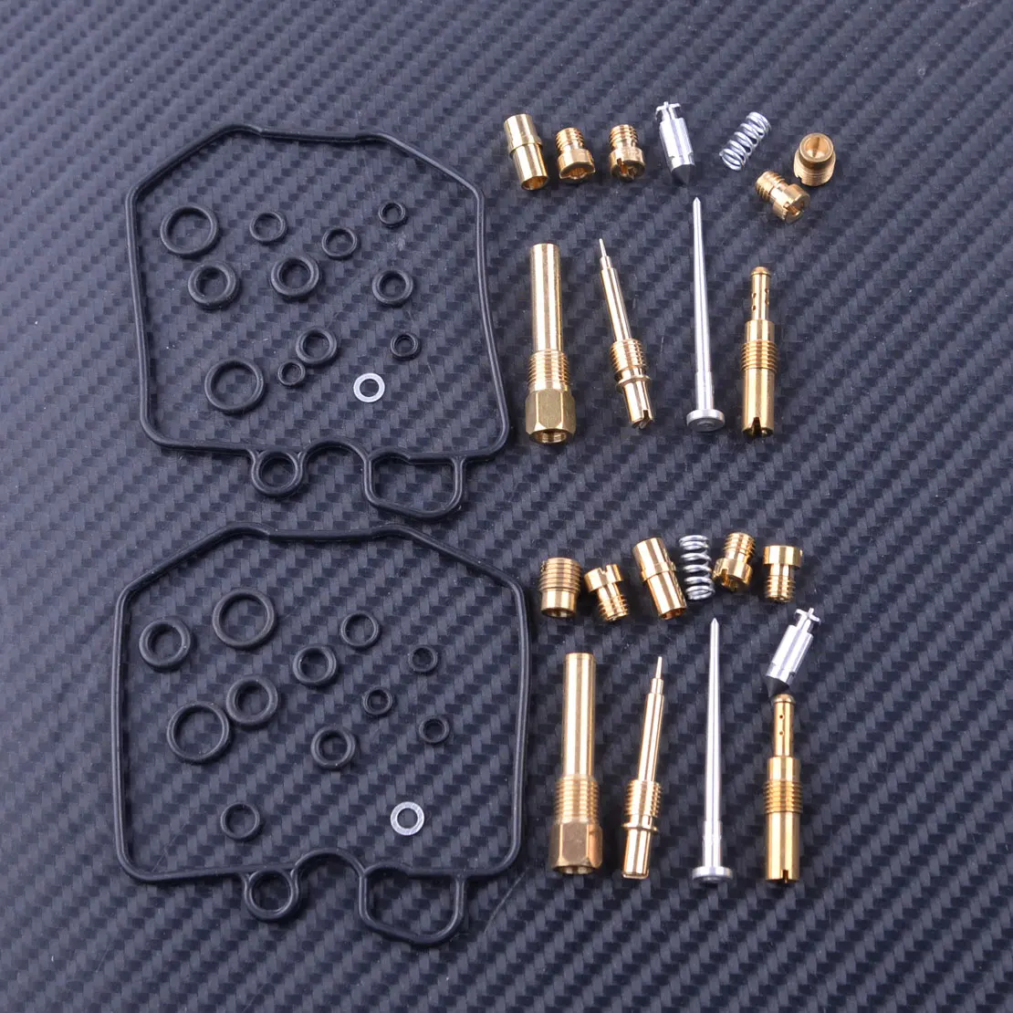 

DWCX 2 SETS Motorcycle Carburetor Carb Nozzles Float Needle Valve O-rings Seals Repair Rebuild Kit Fit For Honda CB650 1980-1985