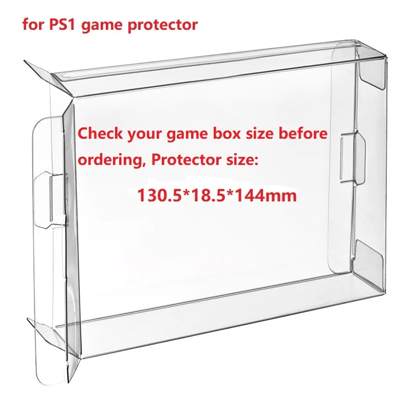 PS1-130.5X18.5X144mm Ruitroliker 30 шт. прозрачная коробка чехол-накладка CIB протектор для PS1 толстый 2 CD PS2 PS3 PS4 psp PS Vita Box - Цвет: PS1-130.5X18.5X144mm
