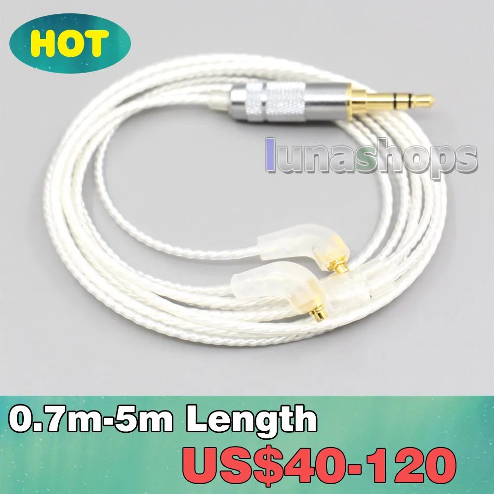 3 5 мм 2 4 XLR Hi Res посеребренный 7N OCC кабель для наушников типов ER4SR ER4XR ER3XR ER3SE ER2XR ER2SE