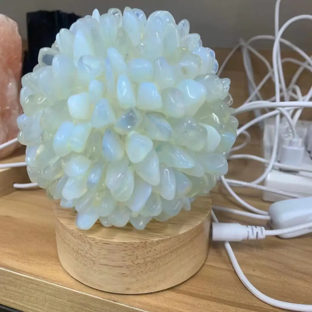 

Natural opal crystal lamp, home decoration (table lamp)