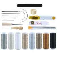 hand sewing needles 30 pcs leather repair kit diy tool set hand stitching tool set curved