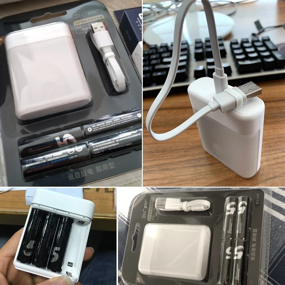 ZMI 4 шт./лот ZI7 ZI5 AAA AA 700mAh 1800mAh 1,2 V перезаряжаемый Ni-MH аккумулятор ZIM power Bank# перезаряжаемый аккумулятор