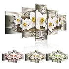 5 шт. современные канвалайнсы с принтом цветов лилии для гостиной модульные настенные художественные картины для гостиной домашний декор
