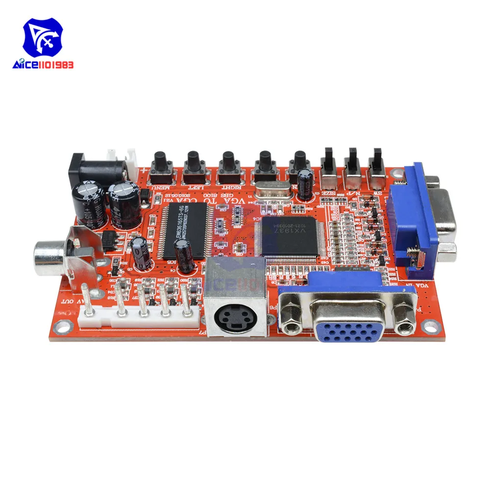 Плата преобразователя для видеоигр diymore DC 5 В VGA к CGA/CVBS/S |