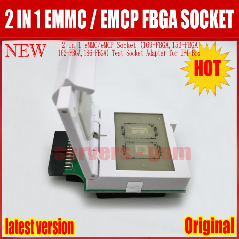 2021 новый оригинальный разъем 2 в 1 eMMC/eMCP (169 FBGA 153 162 186 FBGA) тестовый переходник для UFI