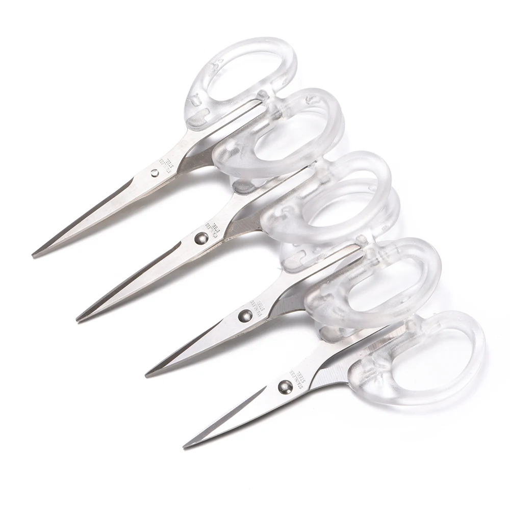 

1pcs ins fashion scissor transparent handle functional scissor stainless steel material for diy handmade craft tool accessories