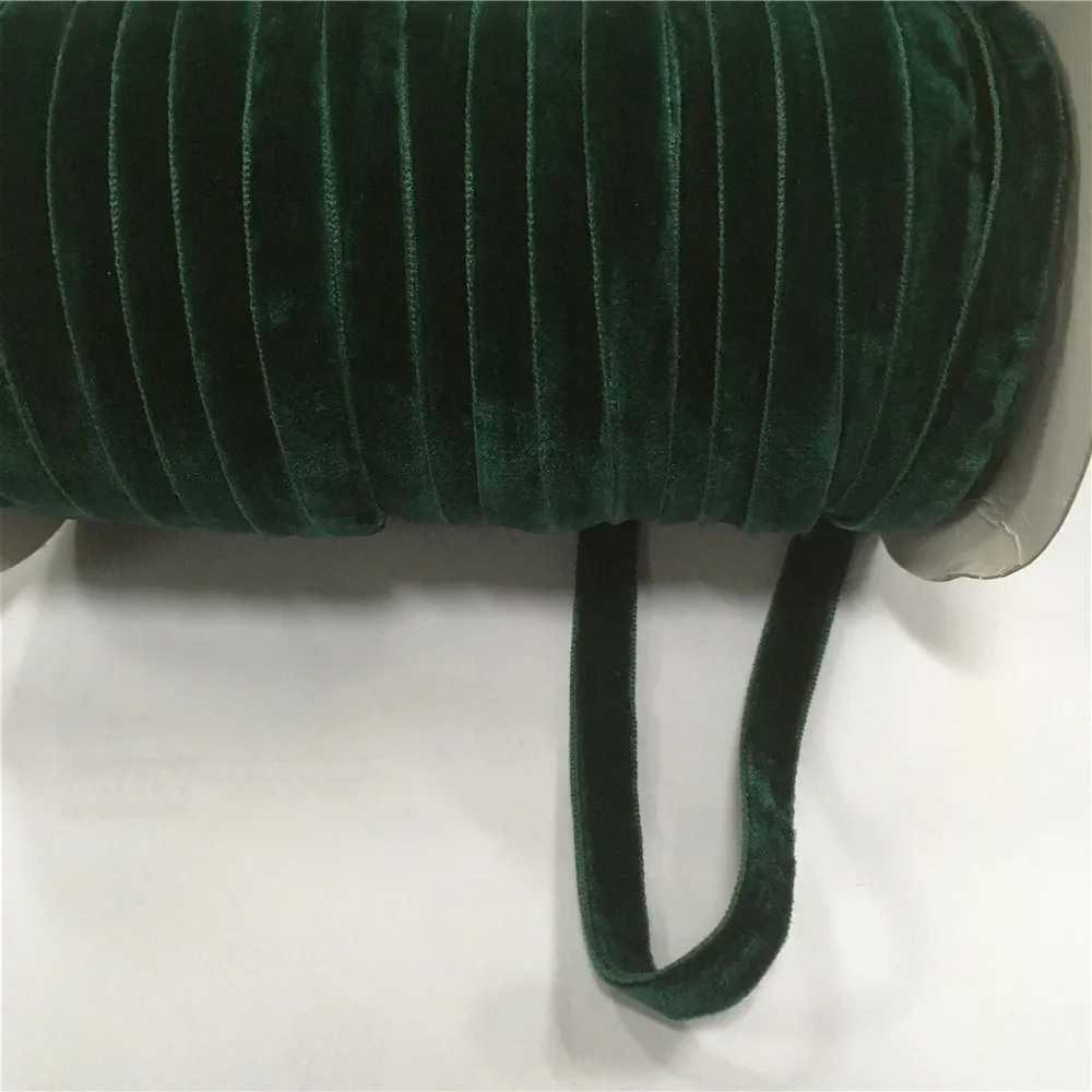 

9mm Double Face Velour Ribbons Nylon Belt Dark Green Velour Ribbons Webbing Diy Accessories 3 Yards