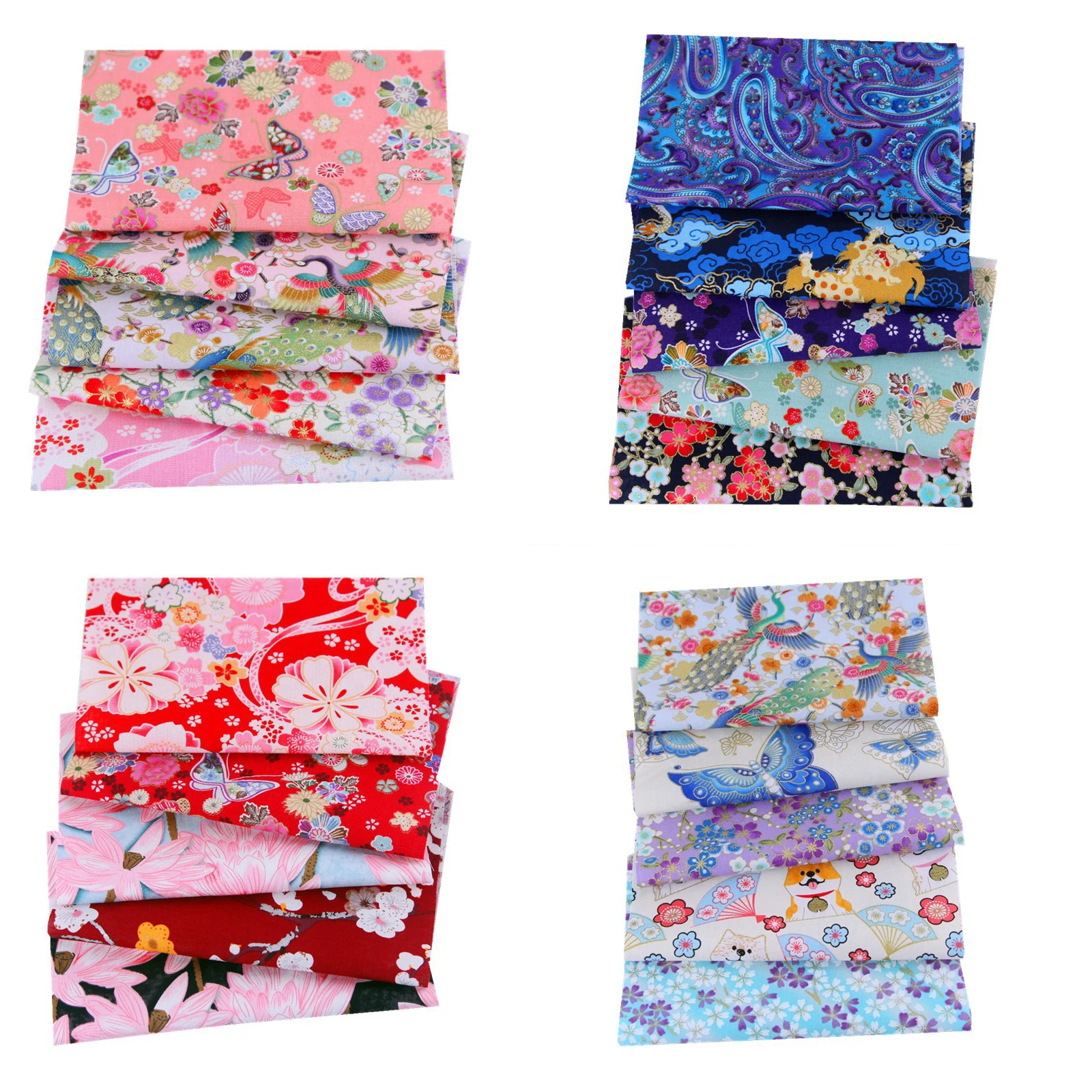 Лоскутная хлопковая ткань для шитья 5 цветов 20 х25 см | Аксессуары одежды