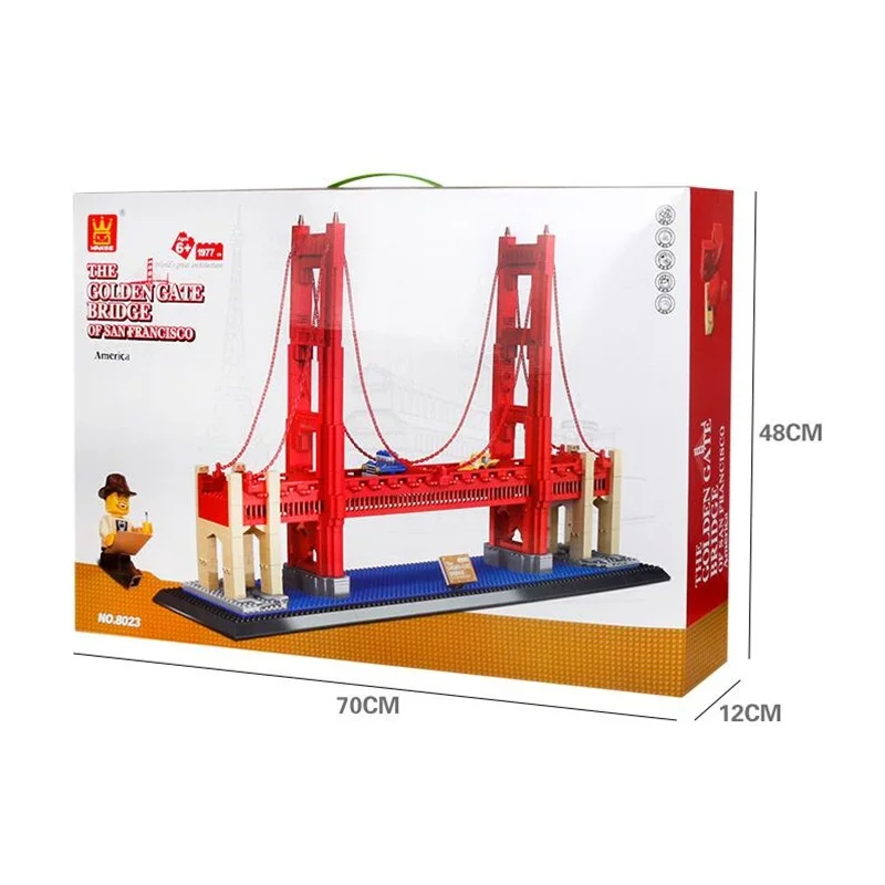 

Golden Gate Bridge Model Building Blocks Educational Bricks Kids Toys Christmas Birthday Gifts
