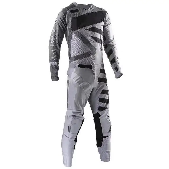 GPX 5,5 ULTRAWELD Мотокросс Engrenagem Conjunto 4 ядра MX ATV Dirt Bike Jersey E Pant - Цвет: Серый