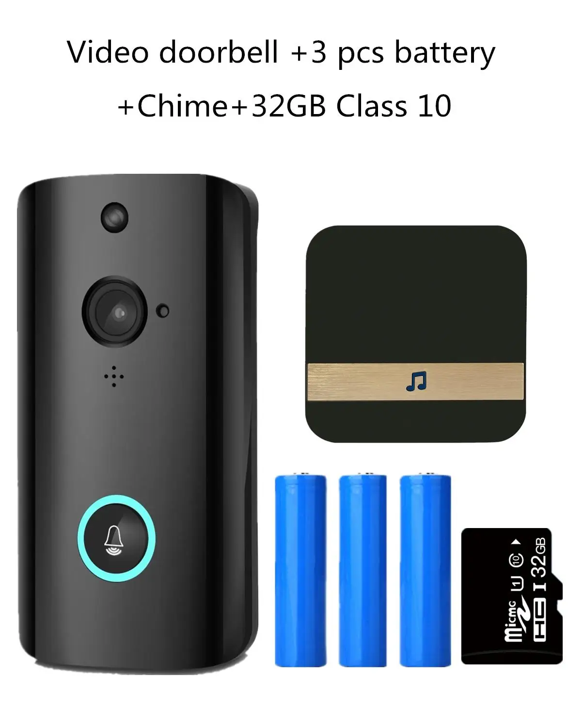 Option 7 Vikewe M9 видео дверной звонок умный беспроводной WiFi дверной звонок для безопасности визуальная запись домашний монитор ночное видение домофон дверной телефон - Название цвета: Option 7