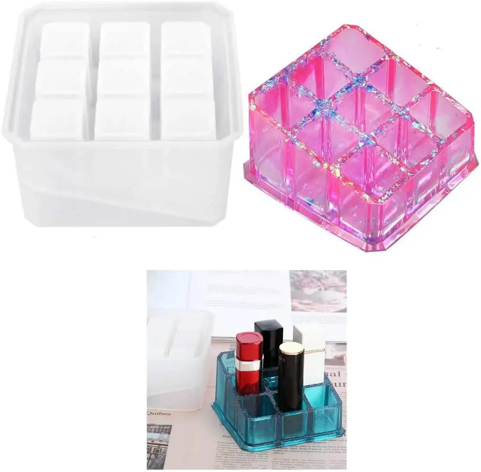 Силиконовые формы для смолы эпоксидной с кристаллами изготовления шкатулки