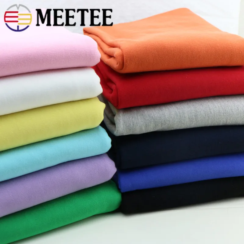 

50*180cm Meetee Dyed Cotton Fabric Terry Cloth for Spring Autumn Garment DIY Hanmade Sewing Hoodie Sport Sweater Accesssories