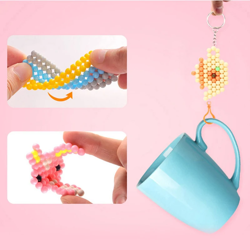 

3000PCS Creative Multicolor Magic DIY Puzzle Beads Toys Water Spray Sticky Bead Set Handmade Educational Toys Gifts For Children