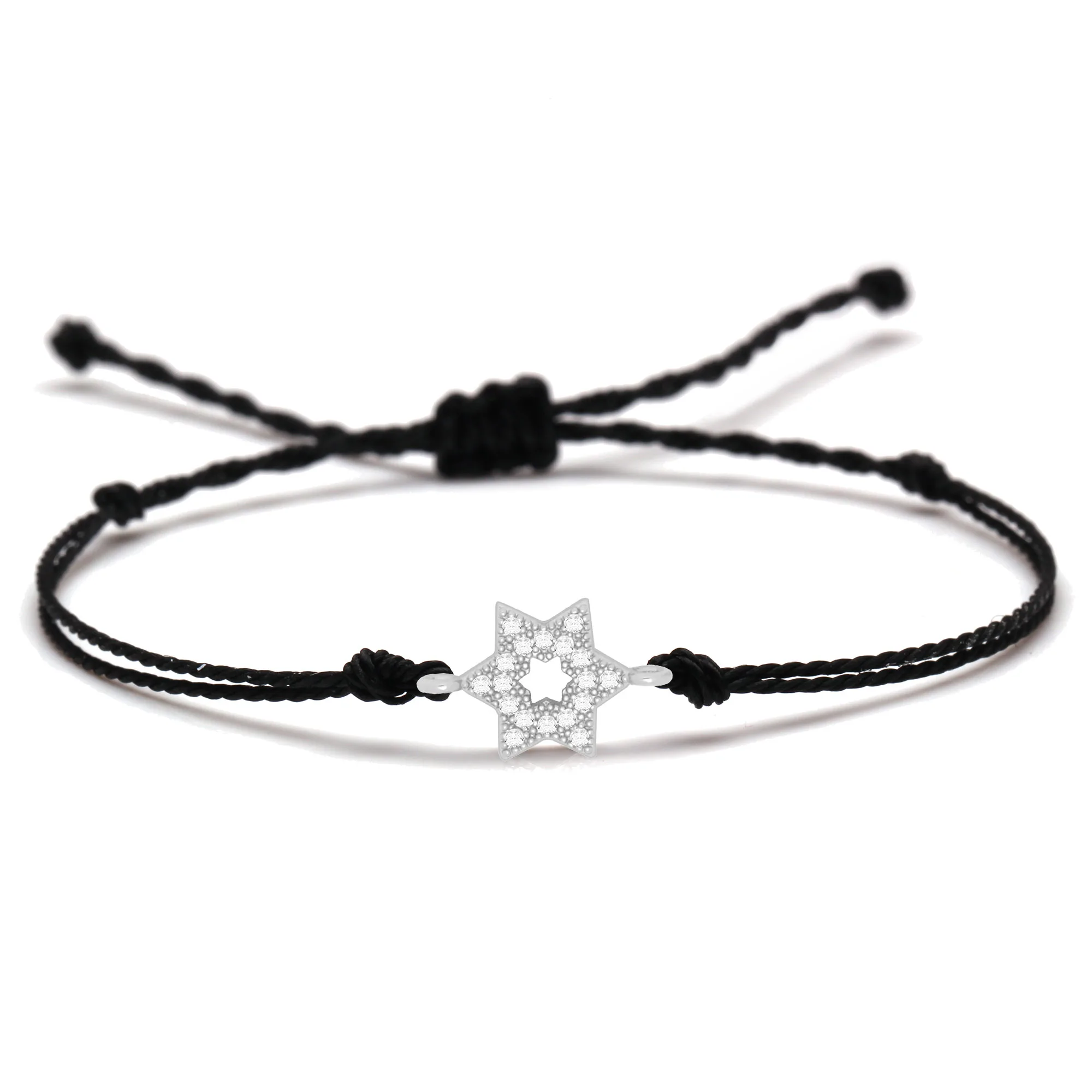 White Cubic Zirconia Crystal Magen David Jewish Stars Charm Bracelet Women Men Girl 2019 New Fshion Star of Jewelry Gift | Украшения и