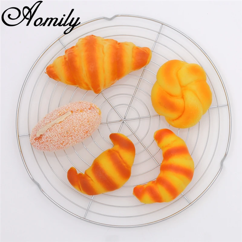 Amoliy 32.4cm Nonstick Cake Cooling Rack Round Grid Cookies Biscuits Bread Tray Stainless Steel Wire Baking Tools | Дом и сад
