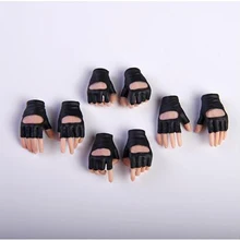1/6 черные перчатки Бледные руки для 12''Figures тела аксессуары