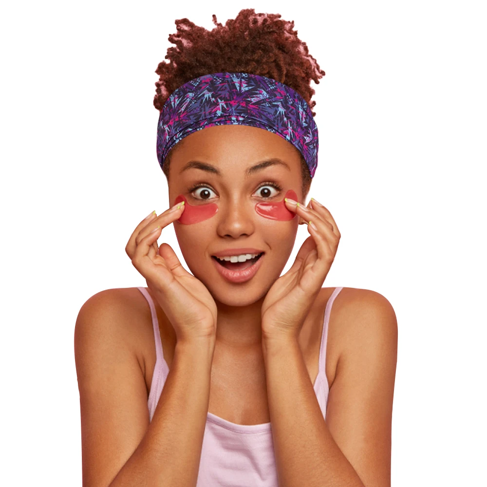 Для женщин 80s Винтаж тай-дай головная повязка с принтом брызг уникальный узор