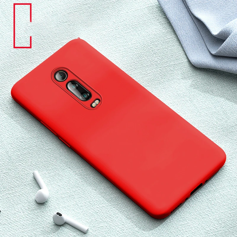 Для Red mi K20 Note 7 8 Pro Чехол Ультра тонкий Силиконовый противоударный чехол для Xiaomi mi 9 Note 10 CC9 Pro 9T красный mi 7A 8A чехол
