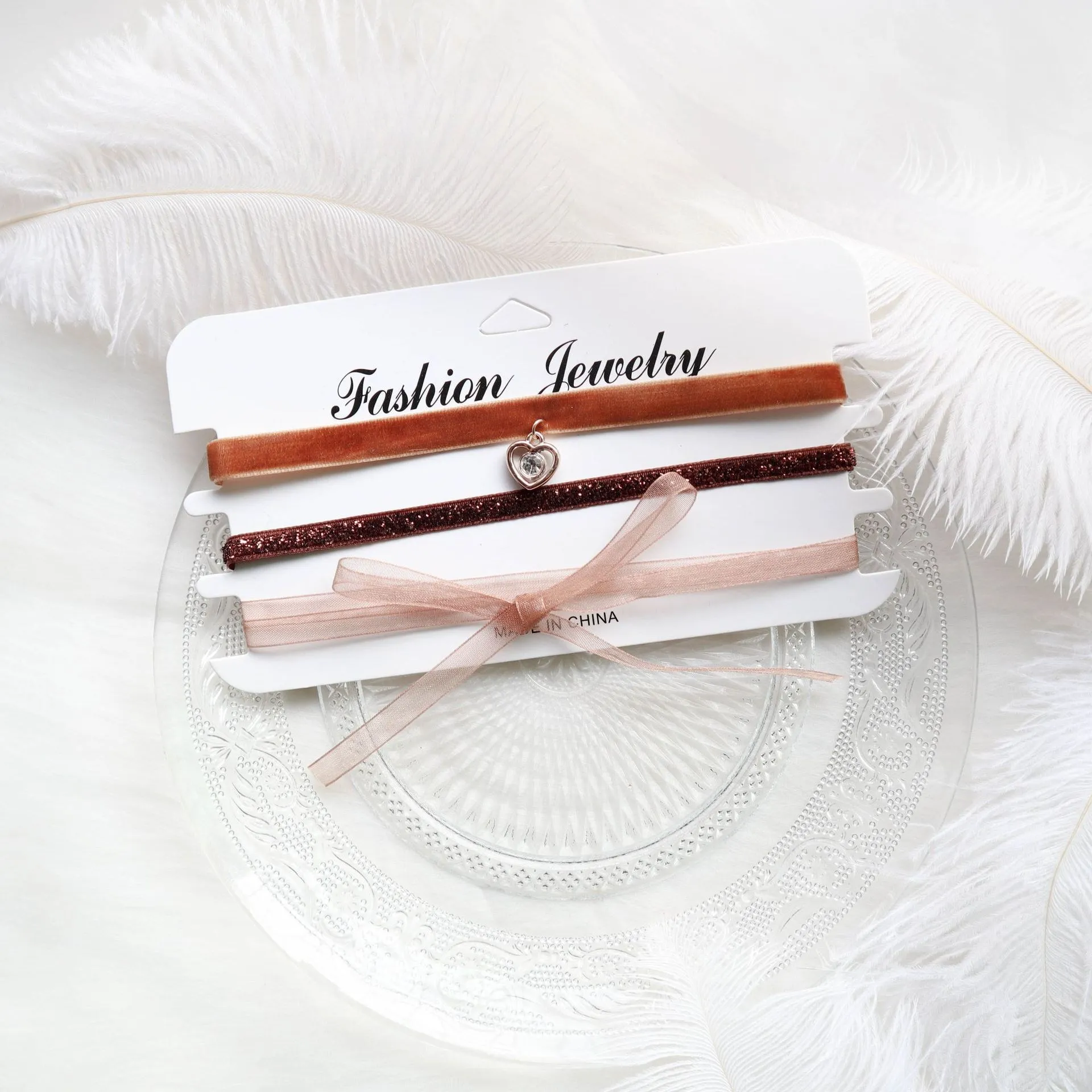 Милое розовое фиолетовое ожерелье чокер Сексуальное Кружевное колье с бантом