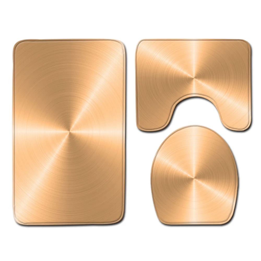 Zeegle 3 шт. Ванная комната ковролин набор печатных нескользящий коврик для ванной