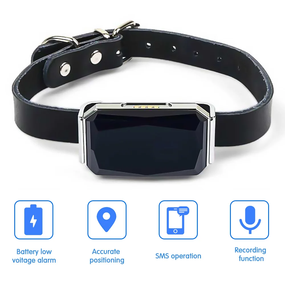 

GPS Smart Waterproof Anti-Lost Pet Tracker Cat And Dog Universal Locator Real-Time Tracking Mini Collar