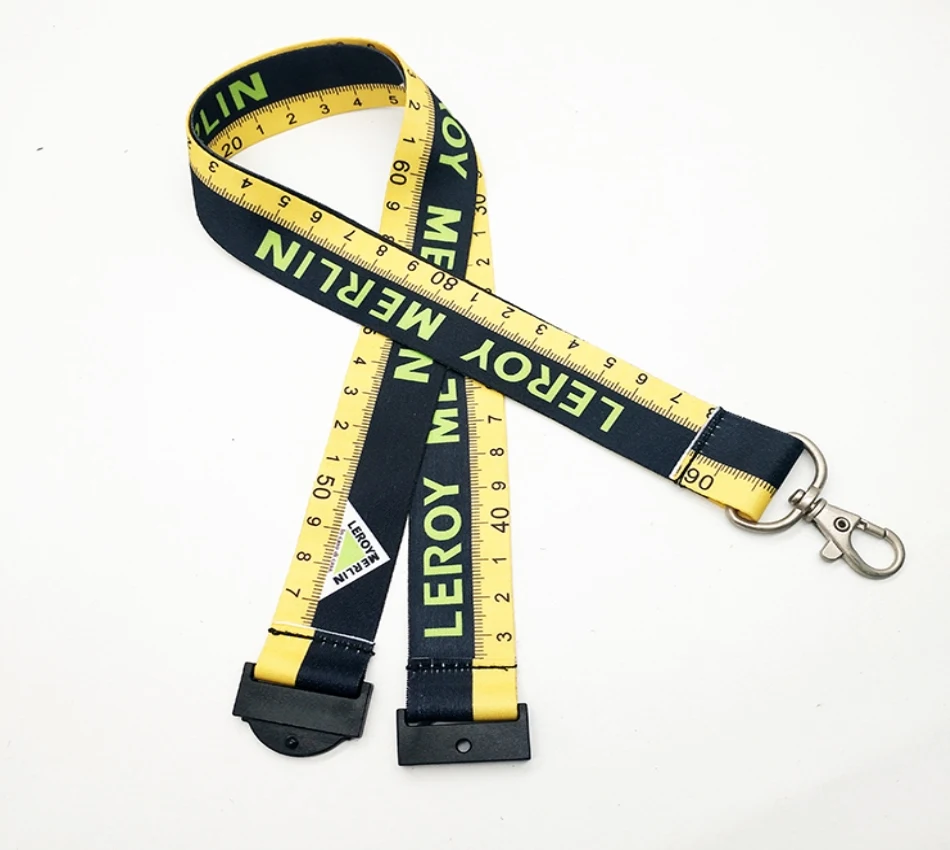 Лидер продаж! Шнурки на шею с желтой линейкой рекламные подарочные шнурки для