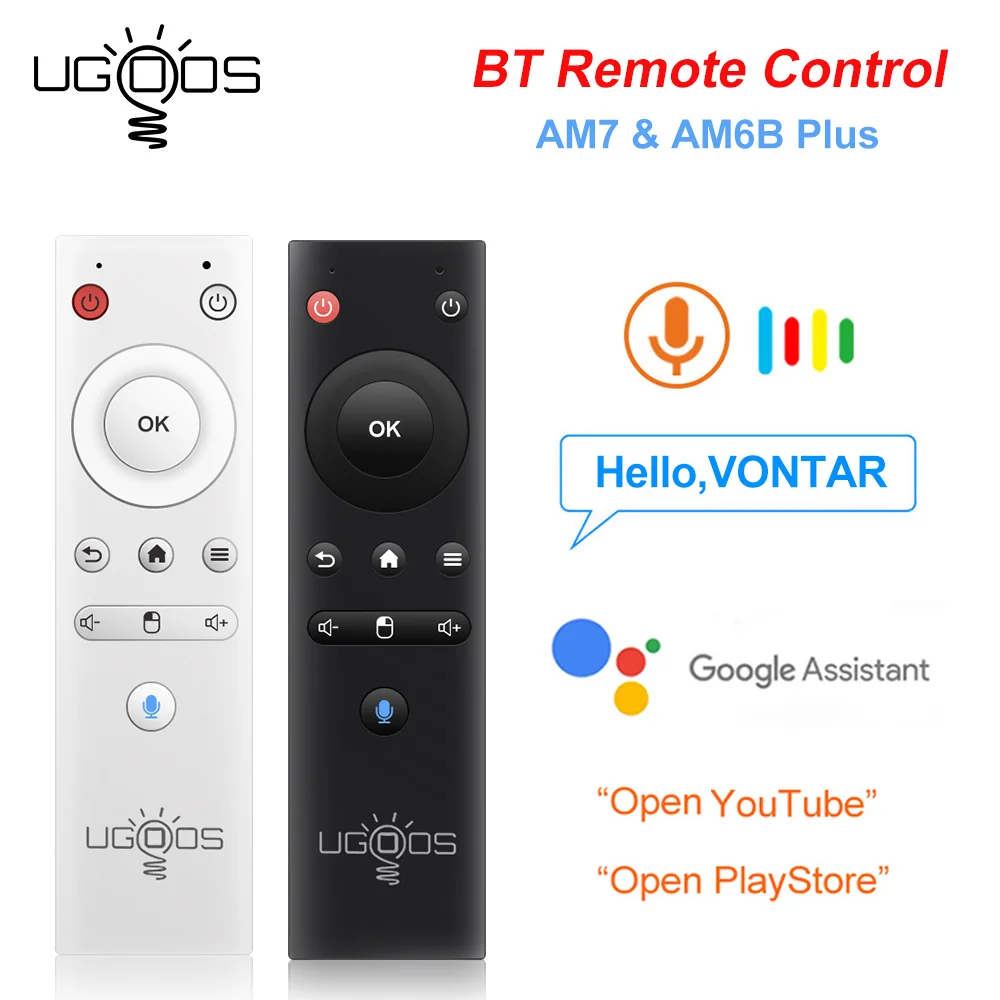 Голосовой пульт дистанционного управления UGOOS BT, сменная воздушная мышь для AM7 AM6B Plus Android TV Box Google Voice TV Box