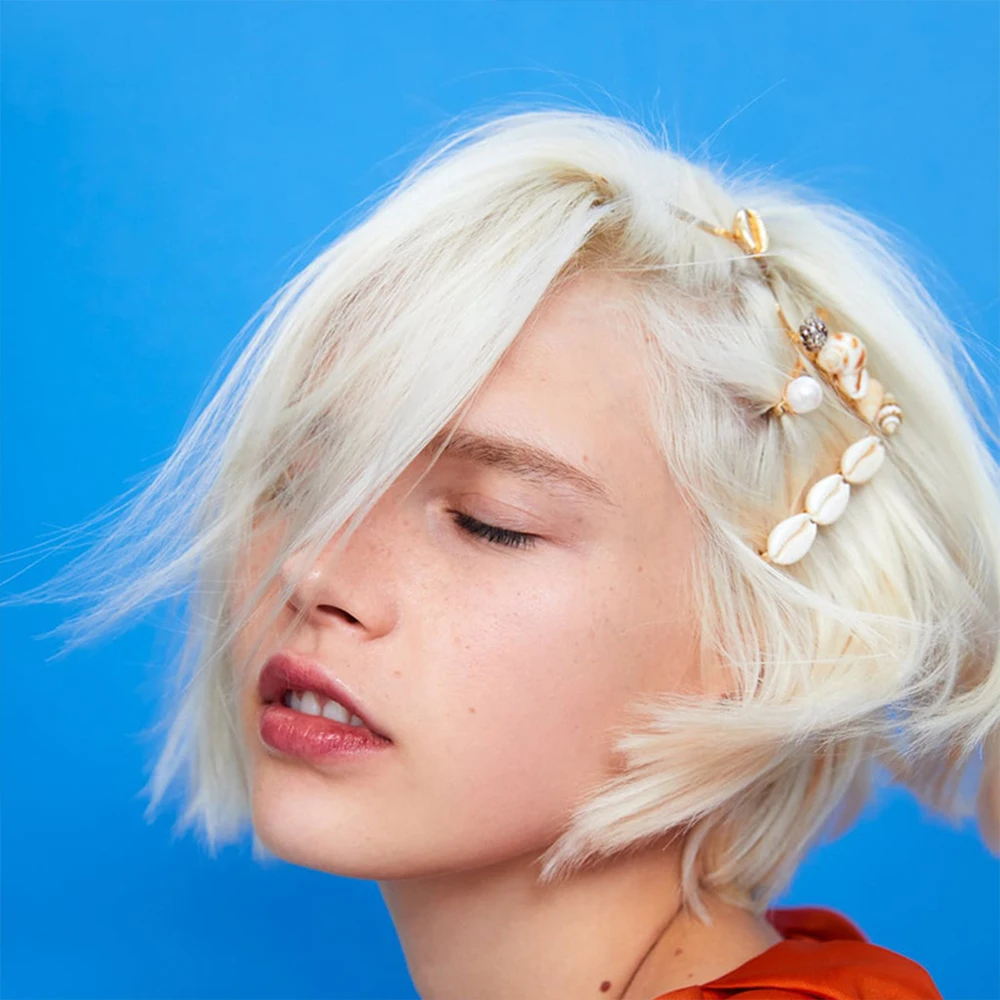 Жемчужные заколки для волос свадебные аксессуары геометрические красивые