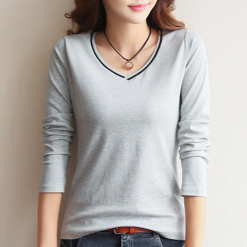 Индивидуальная индивидуальная Высококачественная хлопковая футболка с длинным