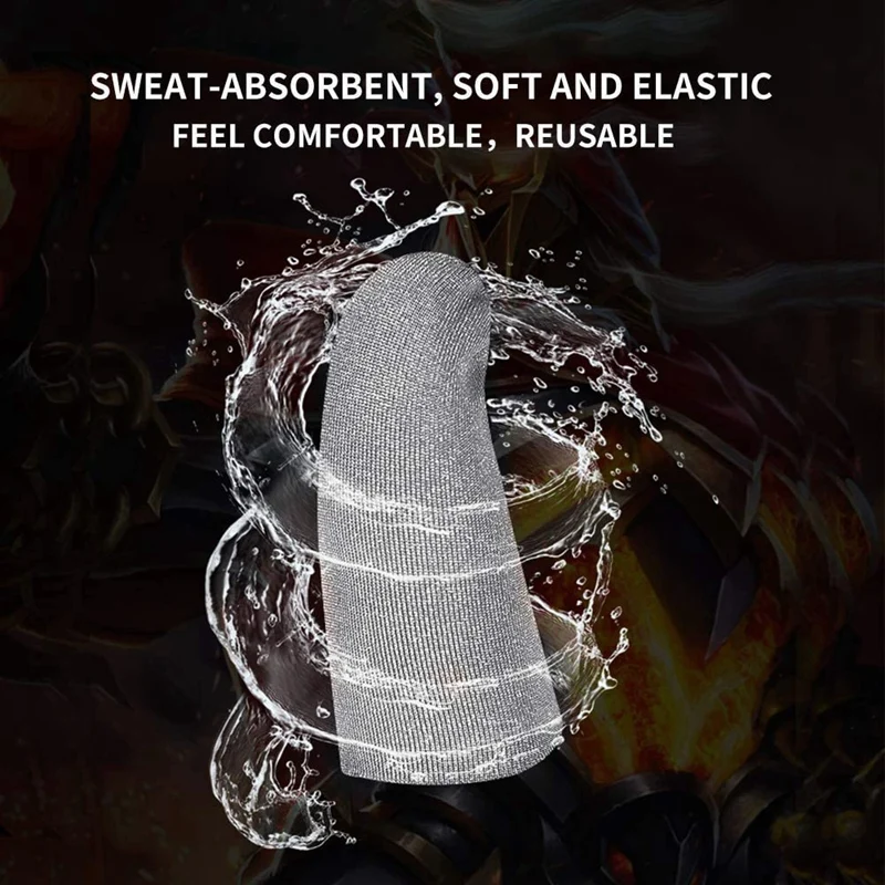 

Finger Sleeves For Gaming Mobile Game Contact Screen Finger Cot Smooth Thin Anti-Sweat For Mobile Games(8 Pcs)