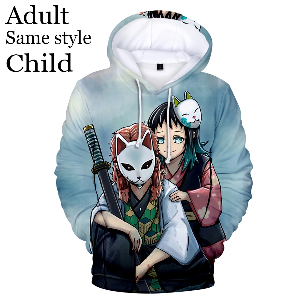 

New Hot Anime Kids 3D Hoodie Men's and Women's Pullover Sweatshirts Demon Slayer Boys Girls Hoodies Fashion Kids Hooded 3D Print