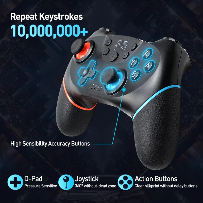 Bluetooth Джойстик для Nintendo переключатель управления Лер на ПК геймпад триггер
