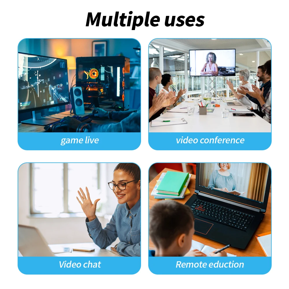 

4K Webcam AF Autofocus Web camera With Built-in Microphone Plug and Play Webcam with Privacy Cover Multi Stage Built-in Speakers
