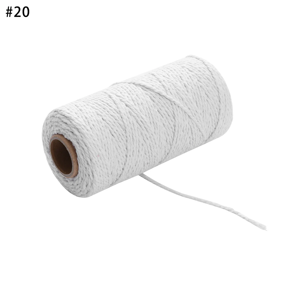 100 м/рулон 2ply Bakers Шпагат Веревка хлопок шнуры веревка для домашнего декора Рождественский подарок ручной работы упаковка ремесло DIY упаковка подарок - Цвет: 20New