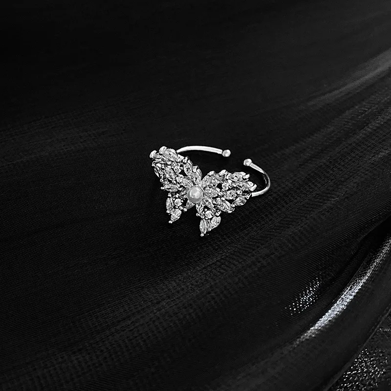 

Женское кольцо с супервспышкой, кольцо с цирконом и бабочкой, изысканное ювелирное изделие в подарок, 2021