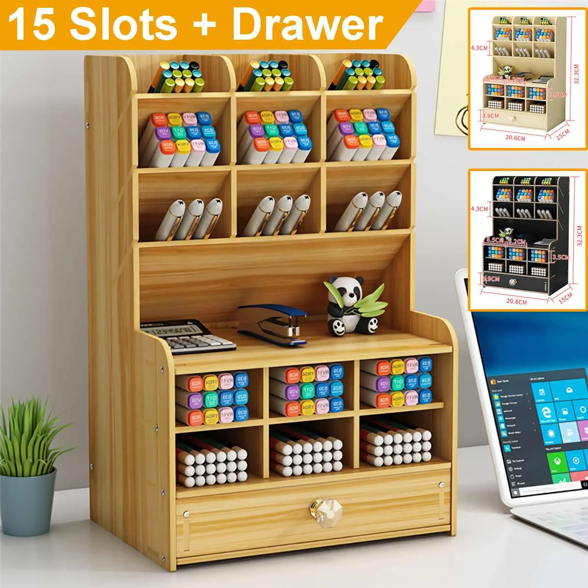 

13x6x8inch Desk Organizer Office Accessories Pen Holder Pencil Stand Table Organize Storage Organize Stationery Make Up Holder