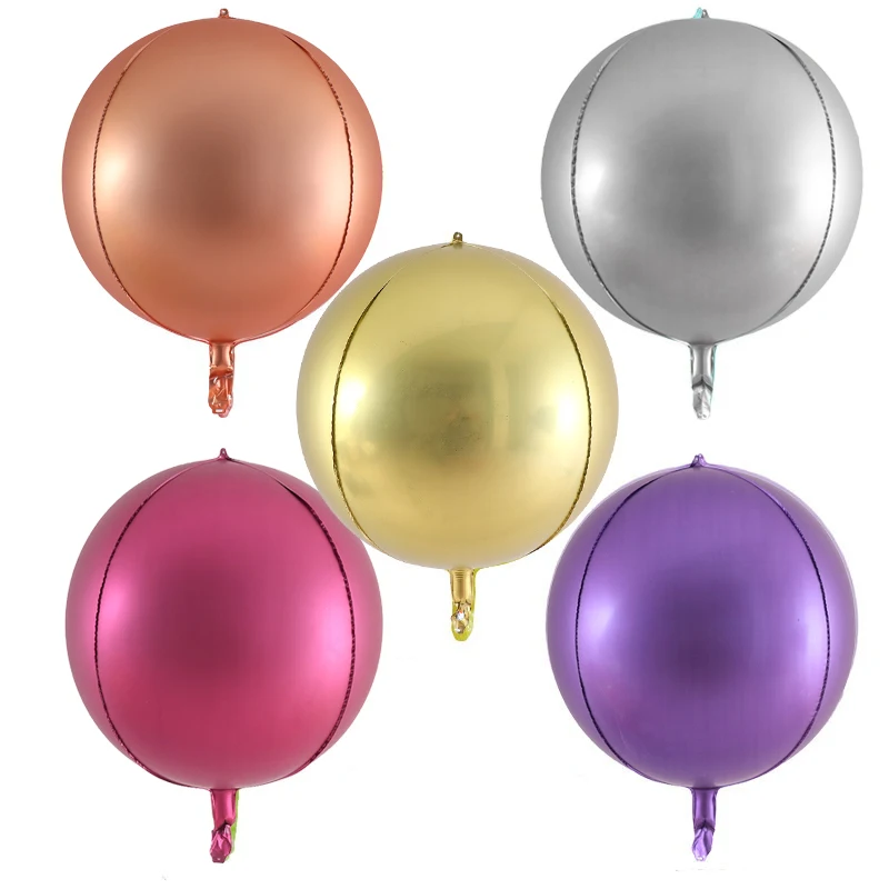 4D золота 22 дюймов Макарон круглая алюминиевая воздушный шарик из фольги в форме