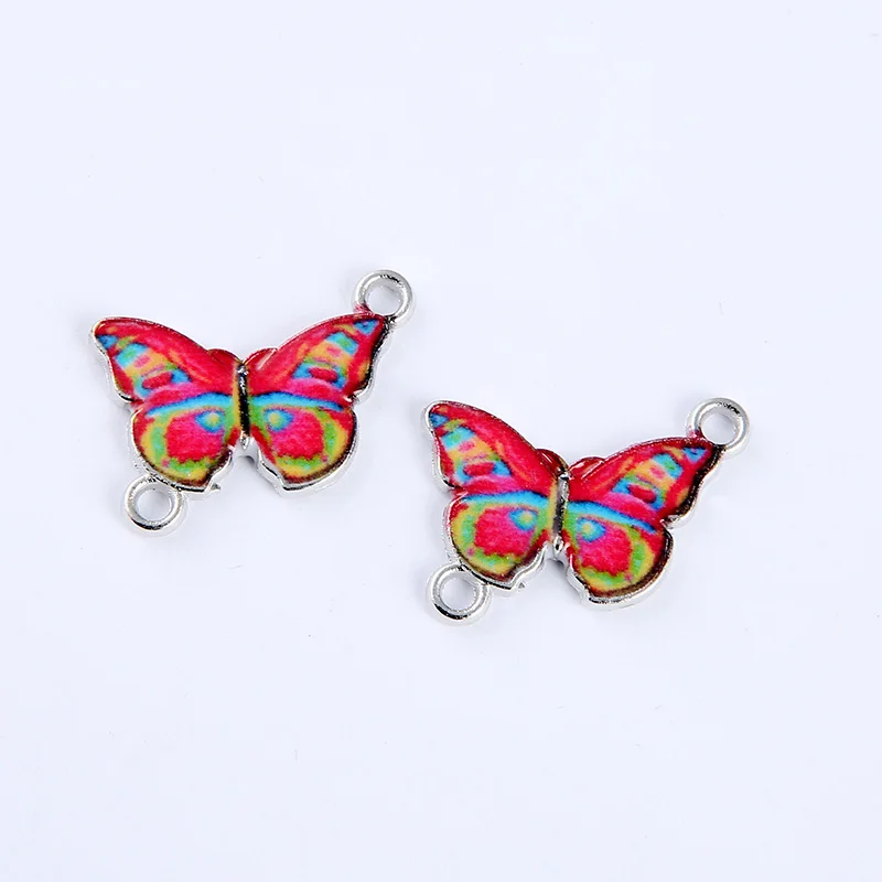 10 шт./лот 23x12 мм Mixedcolor Европейская мода подвески-бабочки подвески для рукоделия